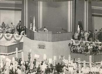 Midge Costanza seconding Jimmy Carter's nomination at the 1976 Democratic National Convention